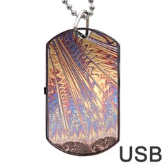 Flourish Artwork Fractal Expanding Dog Tag Usb Flash (one Side) by Celenk