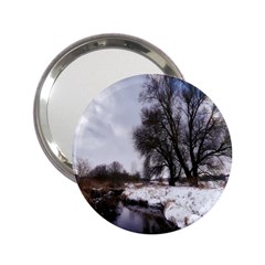 Winter Bach Wintry Snow Water 2 25  Handbag Mirrors by Celenk