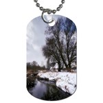 Winter Bach Wintry Snow Water Dog Tag (One Side) Front