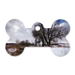 Winter Bach Wintry Snow Water Dog Tag Bone (one Side) by Celenk