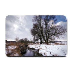 Winter Bach Wintry Snow Water Small Doormat  by Celenk