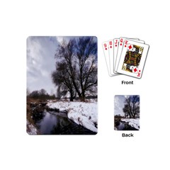 Winter Bach Wintry Snow Water Playing Cards (mini)  by Celenk