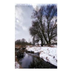 Winter Bach Wintry Snow Water Shower Curtain 48  X 72  (small)  by Celenk