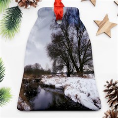 Winter Bach Wintry Snow Water Ornament (bell) by Celenk