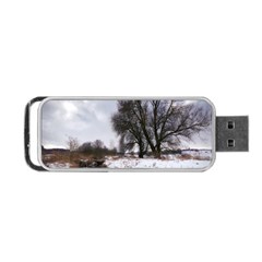 Winter Bach Wintry Snow Water Portable Usb Flash (one Side) by Celenk