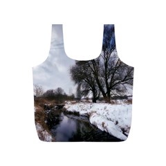 Winter Bach Wintry Snow Water Full Print Recycle Bags (s)  by Celenk