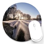 Winter Lake Cold Wintry Frozen Round Mousepads Front