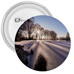 Winter Lake Cold Wintry Frozen 3  Buttons by Celenk