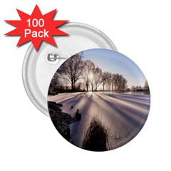 Winter Lake Cold Wintry Frozen 2 25  Buttons (100 Pack)  by Celenk