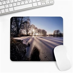 Winter Lake Cold Wintry Frozen Large Mousepads by Celenk