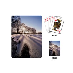 Winter Lake Cold Wintry Frozen Playing Cards (mini)  by Celenk