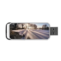 Winter Lake Cold Wintry Frozen Portable Usb Flash (one Side) by Celenk