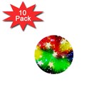 Star Abstract Pattern Background 1  Mini Buttons (10 pack)  Front