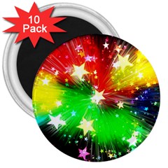 Star Abstract Pattern Background 3  Magnets (10 pack) 