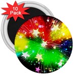 Star Abstract Pattern Background 3  Magnets (10 pack)  Front