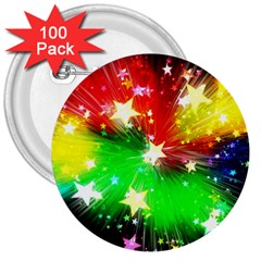 Star Abstract Pattern Background 3  Buttons (100 pack) 