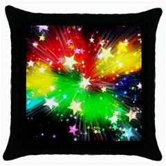 Star Abstract Pattern Background Throw Pillow Case (Black)