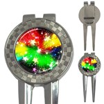 Star Abstract Pattern Background 3-in-1 Golf Divots Front