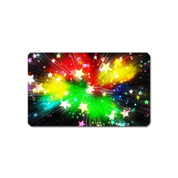 Star Abstract Pattern Background Magnet (Name Card)