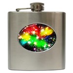 Star Abstract Pattern Background Hip Flask (6 oz) Front