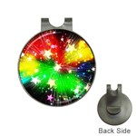 Star Abstract Pattern Background Hat Clips with Golf Markers Front