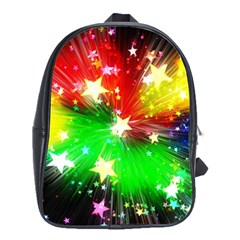 Star Abstract Pattern Background School Bag (Large)