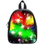 Star Abstract Pattern Background School Bag (Small) Front