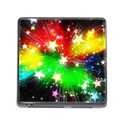 Star Abstract Pattern Background Memory Card Reader (Square)