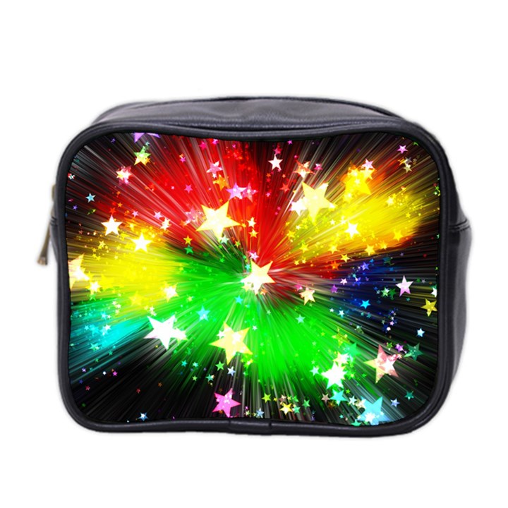 Star Abstract Pattern Background Mini Toiletries Bag 2-Side