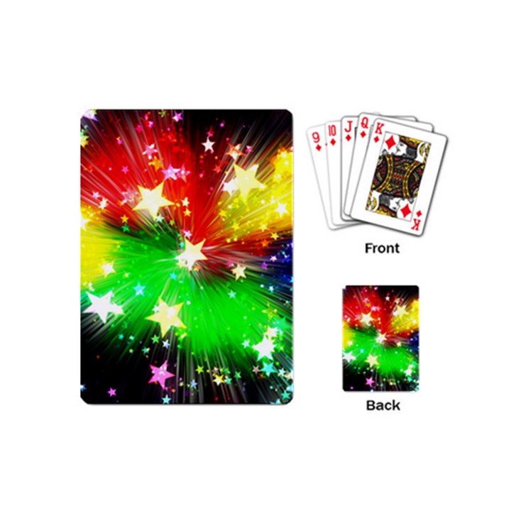 Star Abstract Pattern Background Playing Cards (Mini) 