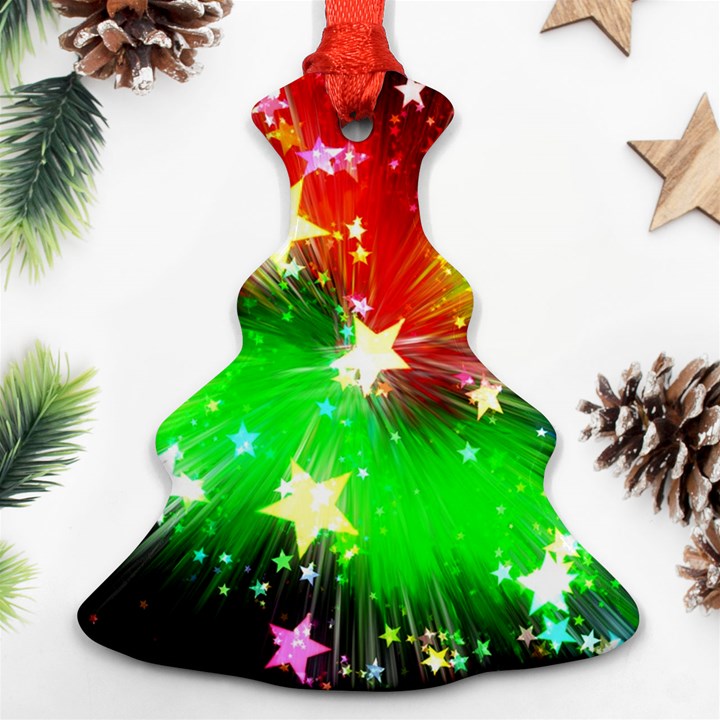 Star Abstract Pattern Background Ornament (Christmas Tree) 