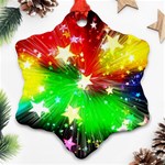 Star Abstract Pattern Background Snowflake Ornament (Two Sides) Front