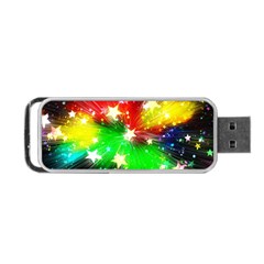 Star Abstract Pattern Background Portable USB Flash (One Side)