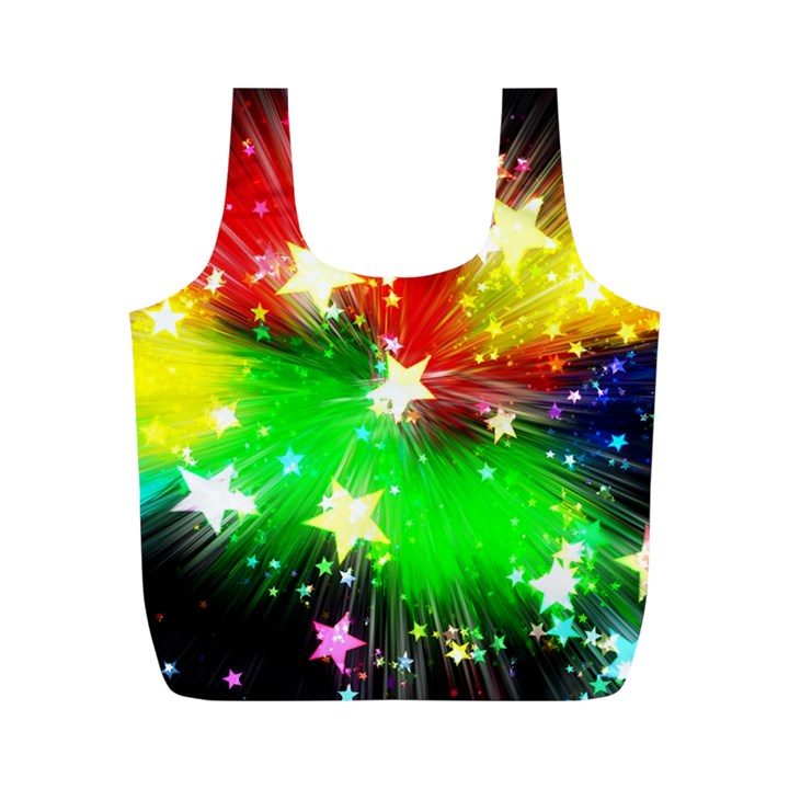 Star Abstract Pattern Background Full Print Recycle Bags (M) 