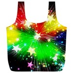 Star Abstract Pattern Background Full Print Recycle Bags (L)  Back