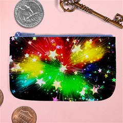 Star Abstract Pattern Background Large Coin Purse