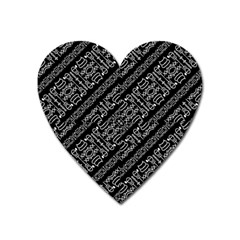 Tribal Stripes Pattern Heart Magnet by dflcprints