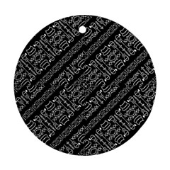 Tribal Stripes Pattern Round Ornament (two Sides) by dflcprints