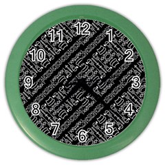 Tribal Stripes Pattern Color Wall Clocks by dflcprints