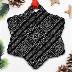 Tribal Stripes Pattern Ornament (snowflake) by dflcprints