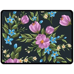 Beautiful Floral Pattern Fleece Blanket (large)  by allthingseveryone