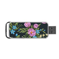 Beautiful Floral Pattern Portable Usb Flash (two Sides) by allthingseveryone