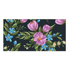 Beautiful Floral Pattern Satin Shawl