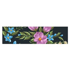 Beautiful Floral Pattern Satin Scarf (oblong) by allthingseveryone