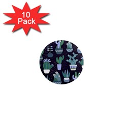 Cactus Pattern 1  Mini Magnet (10 Pack) 