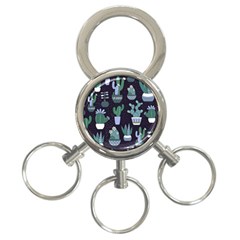 Cactus Pattern 3-ring Key Chains