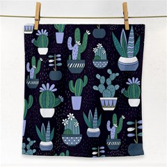 Cactus Pattern Face Towel by allthingseveryone