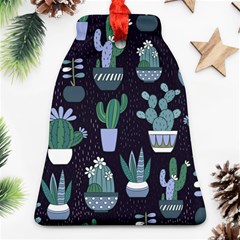 Cactus Pattern Bell Ornament (two Sides)