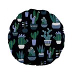 Cactus Pattern Standard 15  Premium Flano Round Cushions Front