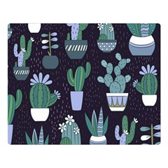 Cactus Pattern Double Sided Flano Blanket (large) 